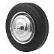 Промышленное колесо без крепления, диаметр 100мм, черная резина, роликовый подшипник - C 46